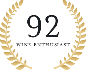 92 Wine Enthusiast rating logo with black text - The Calling