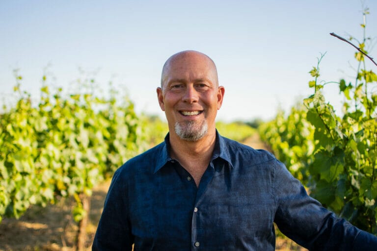 James MacPhail standing in vineyard